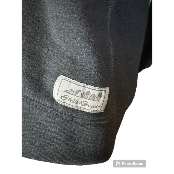 Eddie Bauer Pullover Men's Medium Long Sleeve Sweater Casual 1/4 Zip Gray Winter - Picture 4 of 6